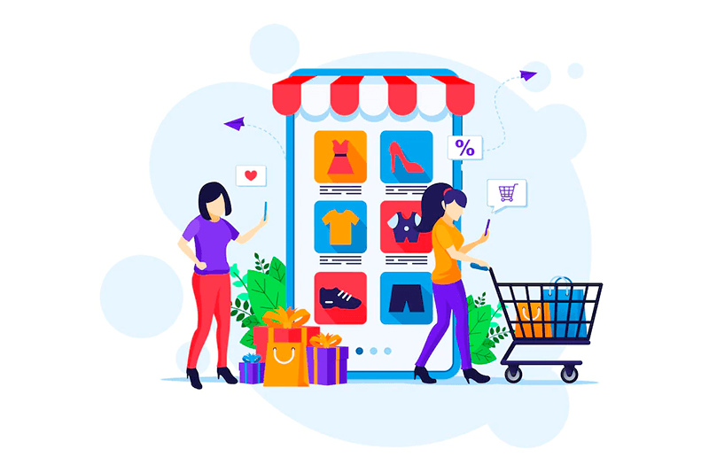 consumidores comprando por uma loja virtual do WooCommerce